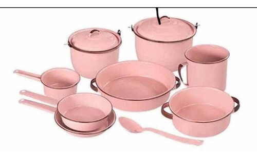 Imagen 1 de 1 de 2 Batería Rosa De Peltre De 11 Piezas