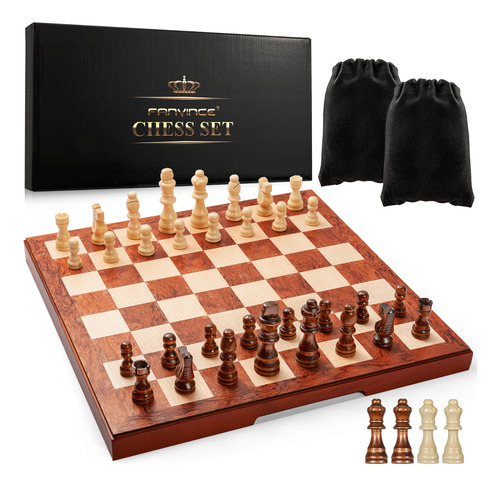 Ajedrez De Madera Con Almacenamiento Juego De Mesa Para Adul