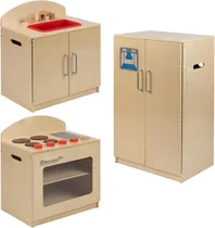 Comprar Children's Wooden Kitchen Set - Stove, Sink And Refrigerator