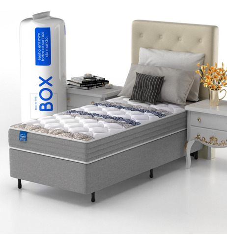 Colchão Solteiro D28 A Vácuo Alto Conforto Macio 14cm Altura Cor Branco