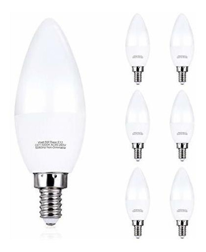 Bombilla Led Candelabro 6 Esmerilada Base Pequeña E12 Para