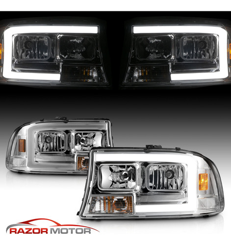 Par Faro Cromado Led Dodge Dakota Base 1997 5.2l