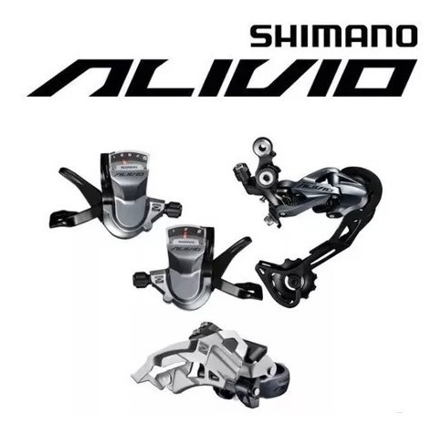 Kit Cambio Shimano Alivio M4000 Traseiro Dianteiro Trocador