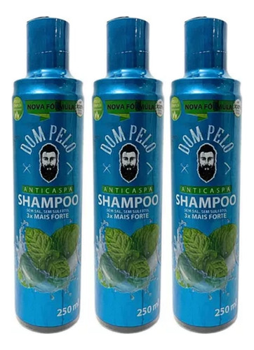 Kit C/10 Shampoo Anticaspas 3x Mais Forte Dom Pelo