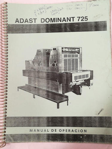 Maquina Offset Adast Dominant 725 (Usado)