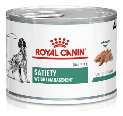 Alimento Royal Canin Veterinary Diet Canine Satiety Weight Management para perro adulto todos los tamaños sabor mix en lata de 195 g