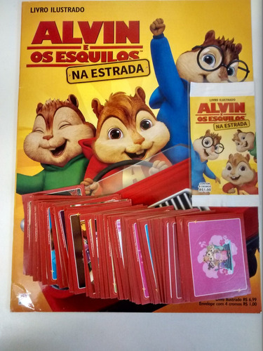 Álbum Completo Alvin Esquilos Na Estrada Figurinhas Soltas
