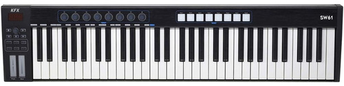 Kfx Sw61 Teclado Controlador Midi Usb 61 Teclas Semi Pesadas