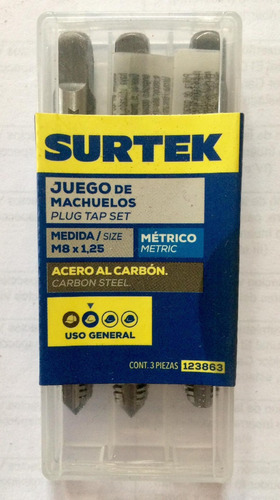 Machos Métrico Para Roscar (marca Sutek) 8-1.25 