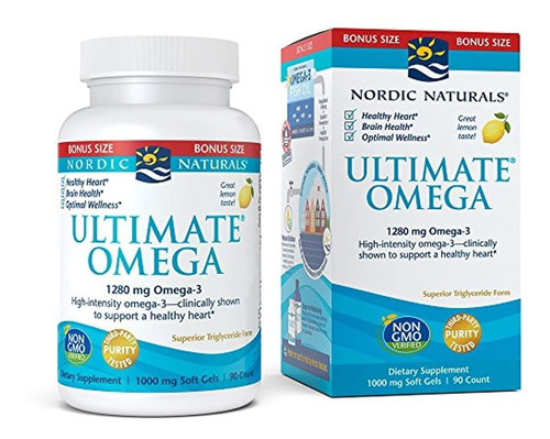 Nordic Naturals Ultimate Omega, Sabor A Limón - 1280 Mg Omeg