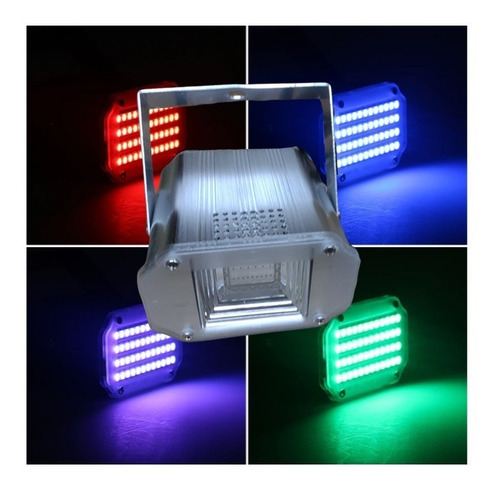Imagen 2 de 10 de Flash Led Rgb Tricolor 10w Audioritmico Luces Dj Efectos