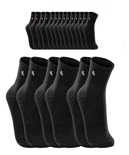 Kit 10 Pares Meias Lupo Masculina Cano Medio Algodão Walk