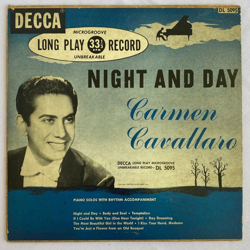 Vinil 33 1/3 Rpm - Carmen Cavallaro Night And Day 1949