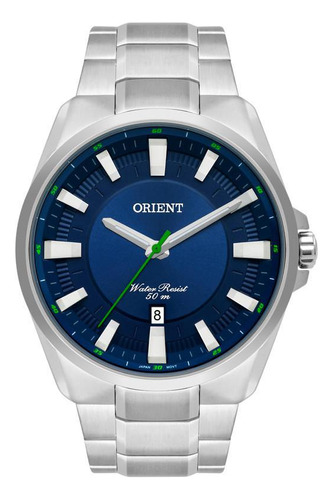 Relógio Orient Mbss1354 D1sx Aço Azul 50m À Prova D'água
