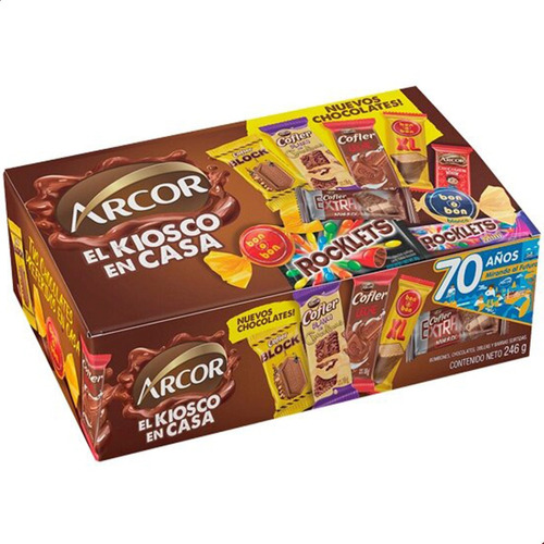 Imagen 1 de 1 de Caja Chocolates Bombones Surtidos El Kiosco En Casa Arcor