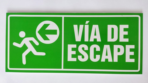 Señalizacion Aviso Etiquetas Vía De Escape Salida De Emergen