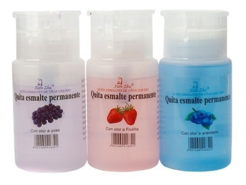 Pack 3 Quita Esmalte Permanente De 100ml Con Dispensador