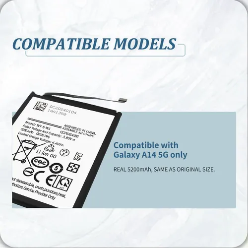 Bateria De Repuesto Para Samsung A14 5200mah Sm-a146u