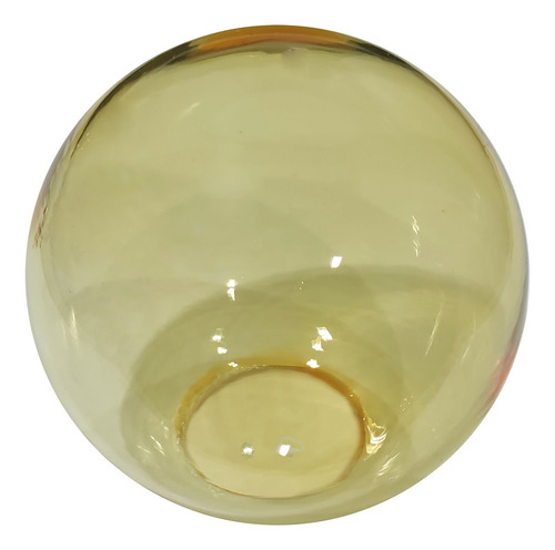 Globo Bolinha De Primeira Vidro Âmbar Liso Sem Colar 03x08