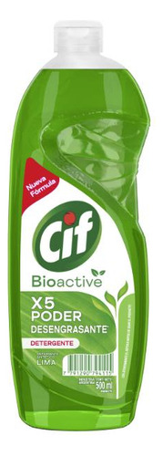 Detergente Concentrado Cif Active Gel Limon Verde 500 Ml