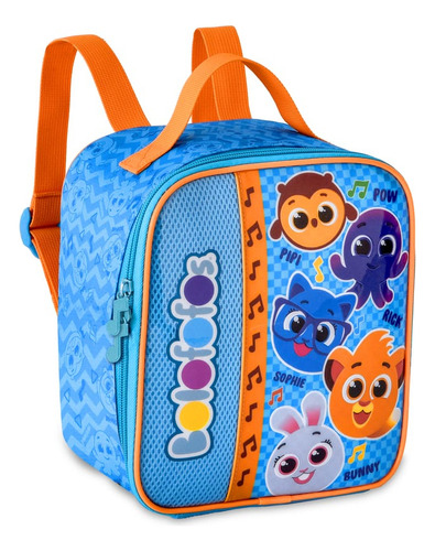Mochila Escolar Clio Bolofofos Bf246687172 Cor Azul Design Geométrico