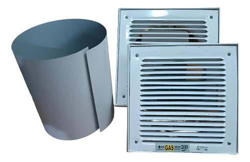 Rejilla De Ventilación Kit 20x20 Paso 200cm2 Aprobada