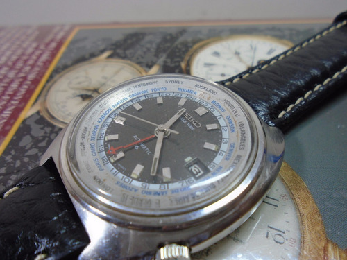 Relógio Seiko Word Time Hora Mundial Gmt Cálibre 6117 6400