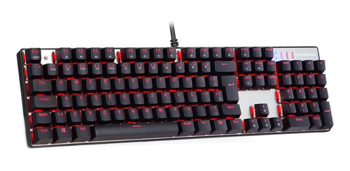 Imagem 3 de 4 de Teclado Gamer Motospeed Ck104 Preto Switch Azul Rgb Abnt2