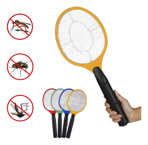 Raqueta Eléctrica Mata Mosquitos Moscas E Insectos C Lampara