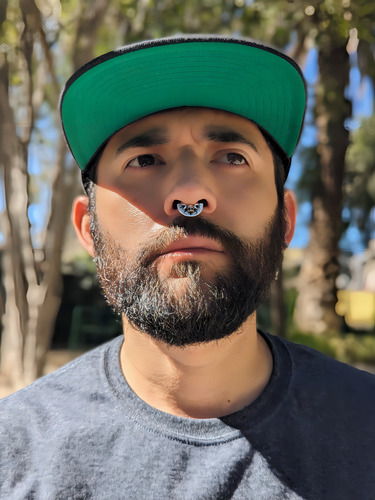 Piercing Imala Mictlan Septum Para Nariz En Plata Color Plata X 1u