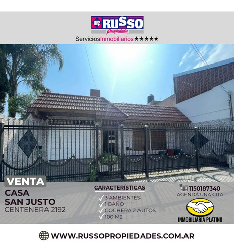 Venta Casa 3 Ambientes San Justo