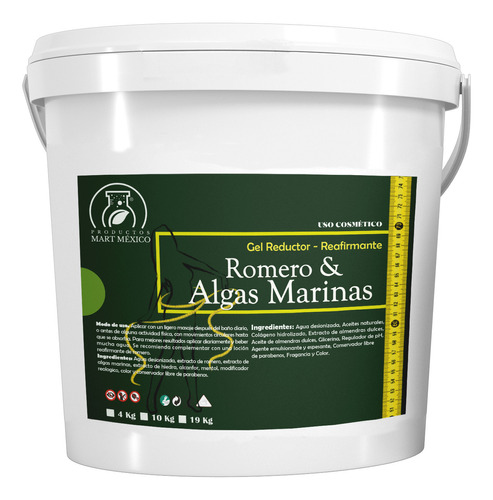 Gel Reductor Romero & Algas Marinas 10 Kilos