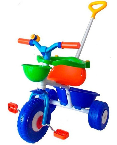 Imagen 1 de 4 de Triciclo Infantil Blue Metal Con Barral Rondi