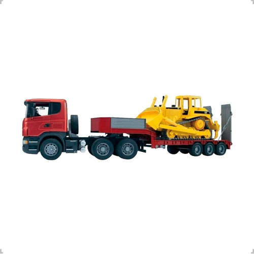 Bruder 3555 Camion Scania Serie-r Con Excavadora Cat E1:16 