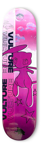 Tabla De Skate Vulture Mistery 8.0 Pokemon + Lija De Regalo Marrón Claro