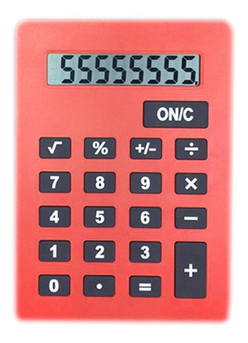 Calculadora De Mesa Big Daddy Vermelha Gigante 8 Dig. A12337
