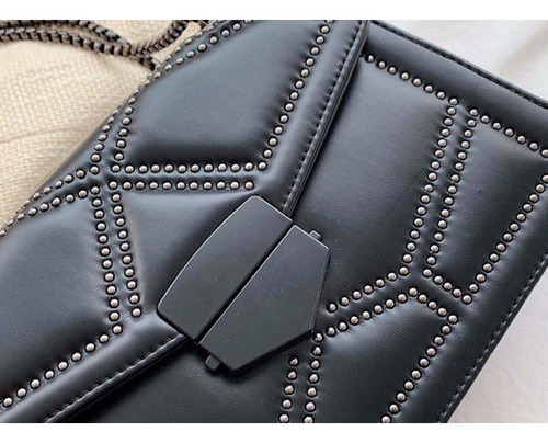 Bolso Bandolera Con Cadena Tachonada 2023 Para Mujer, Bolso