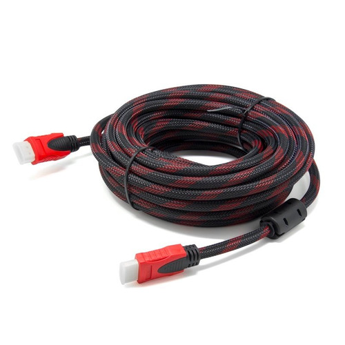 Cable Hdmi 10 Metros Doble Filtro Mallado Punta Dorada Nuevo