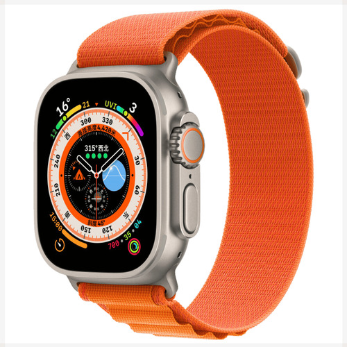Smartwatch Max Watch Ultra Series 8 Alpine + Brind Cor Da Caixa Laranja Desenho Da Pulseira Sport Alpine Nylon