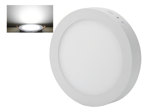 Lampara Sobreponer Redondo Led 9w Luz Blanca Fría 10 Piezas Color Blanco