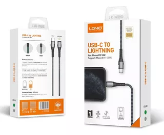 Cable Cargador Ldnio Usb-c A Lightning 2m 30w Para iPhone