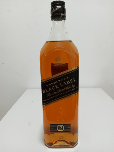 1 Litro Whisky Jhonnie Walker Black Label Etiqueta Negra