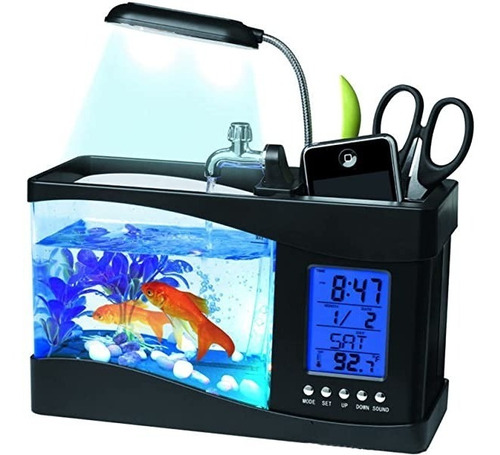 Lampara Led + Mini Acuario + Organizador Escritorio / Ps29