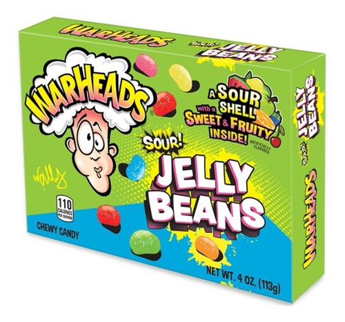 Balas Warheads Sour Jelly Beans - 113g