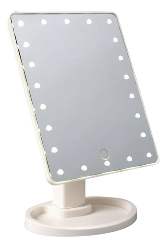 Espejo Cuadrado Con Luces Led Para Maquillaje Y Soporte
