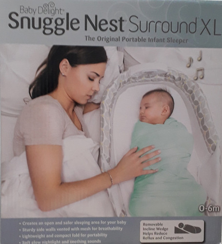 Moises Snuggle Nest Importado Confort Portatil Nueva En Caja