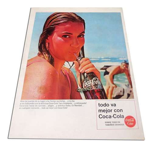 Dante42 Publicidad Antigua Retro Gaseosa Coca Cola 1967