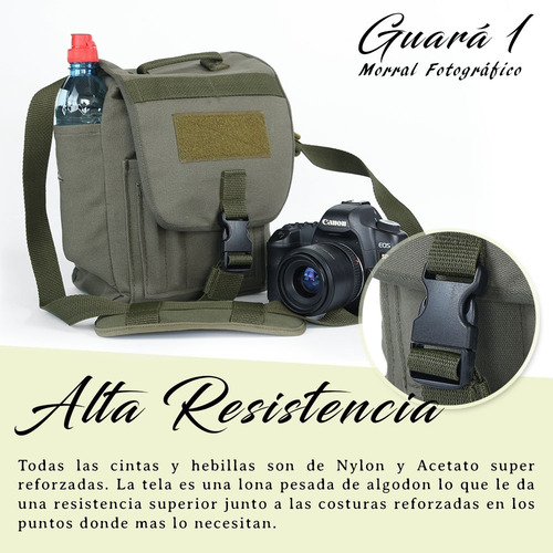 Imagen 4 de 6 de Morral Fotografico P/ Nikon D7500 Multitac Guara 1 Bolso Fun