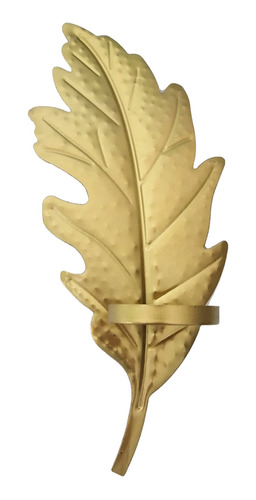 (2 #mold) Candelabro De Pared Con Forma De Hoja Metálica Par