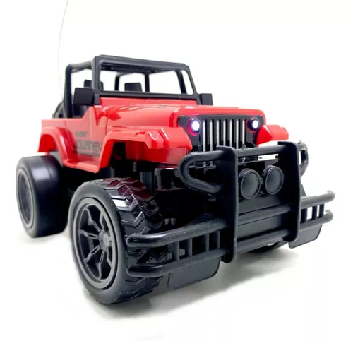 Carro De Controle Remoto Jipe 4x4 - Champion Radical 1:24 Vermelho